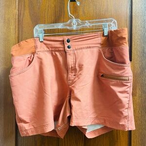 Rust Orange Patterned Shorts